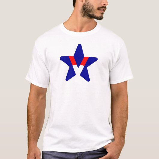 アメリカンスターのV字デザイン Tシャツ (正面)