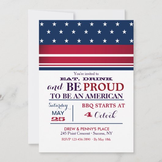 アメリカンスターズ招待状 招待状 (正面)