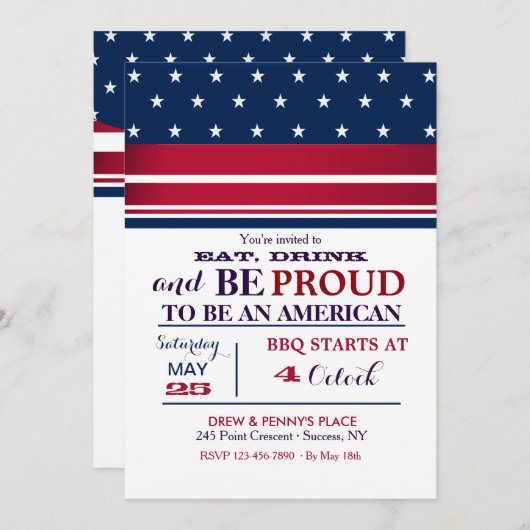 アメリカンスターズ招待状 招待状 (正面/裏面)
