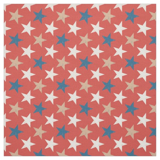 アメリカンスターズ柄 ファブリック (見本)