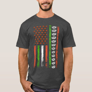 アメリカンスポーツフラグハロウィンカボチャアルティメットfu tシャツ