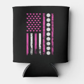 アメリカンスポーツ国旗のバレーボール 缶クーラー (正面)