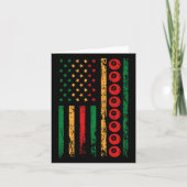 アメリカンスポーツ国旗の黒い歴史月間ビリヤード カード (正面)