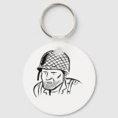 アメリカンソルジャーイラストレーション キーホルダー (正面)