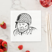 アメリカンソルジャーイラストレーション スタンダードランチョンナプキン (インサイチュ)