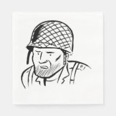 アメリカンソルジャーイラストレーション スタンダードランチョンナプキン (正面)