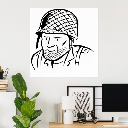 アメリカンソルジャーイラストレーション ポスター