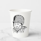 アメリカンソルジャーイラストレーション 紙コップ (正面)