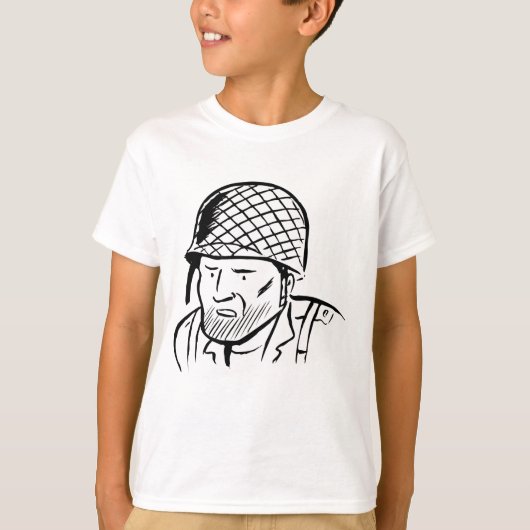 アメリカンソルジャーイラストレーション Tシャツ (正面)