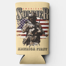 アメリカンソルジャーデザインスキニークーラーボックス スリム缶クーラー