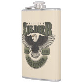 アメリカンソルジャー引用文 フラスク (左)