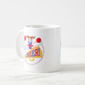 アメリカンチアリーダーのチアデザイン コーヒーマグカップ (正面左)