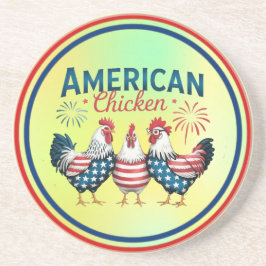 アメリカンチキンの7月4日パトリオティックデザイン コースター