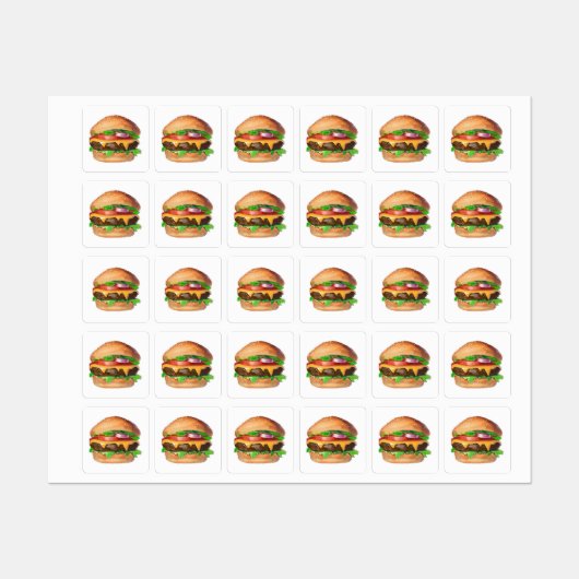 アメリカンチーズバーガー ラベル (シート)