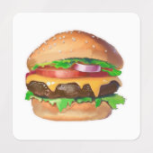 アメリカンチーズバーガー ラベル (デザイン1)