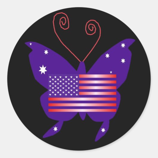 アメリカンディババタフライ ラウンドシール (正面)