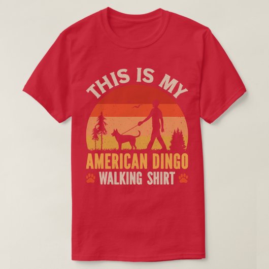 アメリカンディンゴ歩く Tシャツ (デザイン正面)