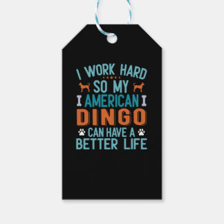 アメリカンディンゴ犬のオーナー ギフトタグ