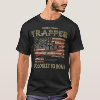 アメリカントラッパーCoyoteスチールトラップアメリカ国旗U Tシャツ