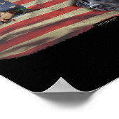 アメリカントラディション水鳥ダック狩りドッグブラック ポスター (角)