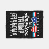 アメリカントランプおばあちゃんアメリカ国旗Sungles Trump フリースブランケット (正面(横))