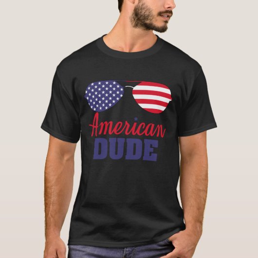 アメリカンドゥード愛国サングラス 7月4日  Tシャツ (正面)