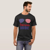 アメリカンドゥード愛国サングラス 7月4日  Tシャツ (正面フル)