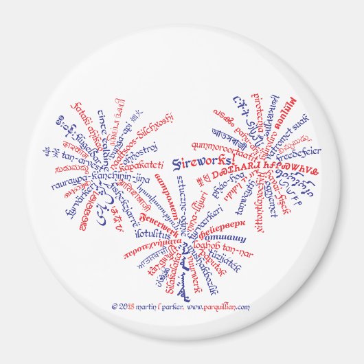 アメリカンドリームな花火のマグネット マグネット (正面)