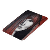 アメリカンドールウーマンポートレートオリジナルアートスケッチ マグネット (左側)