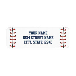 アメリカンネイビー&レッドベースボール誕生日/ベビーシャワー ラベル