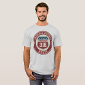 アメリカンハイウェイ ルート316 ビンテージ トラスローバッジ Tシャツ (正面フル)