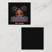 アメリカンハイチ国旗の日ハイチプリンセス スクエア名刺 (正面/裏面)