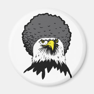 アメリカンハクトウワシ アフロ面白冷蔵庫マグネット マグネット