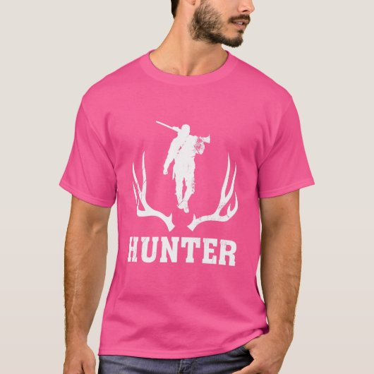 アメリカンハンターライフル鹿狩り Tシャツ (正面)