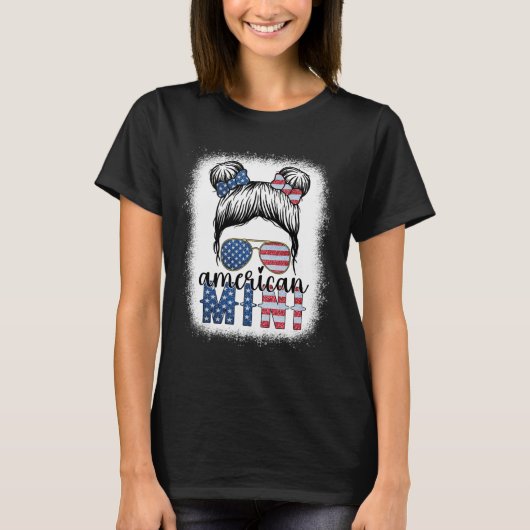 アメリカンバイクの勝利 アメリカ スケルトン おもしろ グラフィック Tシャツ (正面)