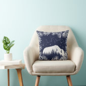 アメリカンバイソンホワイトネイビースター銀河系シダ狩り クッション (椅子)