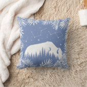 アメリカンバイソンホワイトブルースターズ銀河系シダ狩り クッション (ブランケット)