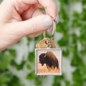アメリカンバイソン（バイソンバイソン）Herd In Teton 2 キーホルダー (手)