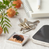 アメリカンバイソン（バイソンバイソン）Herd In Teton 2 キーホルダー (側面)