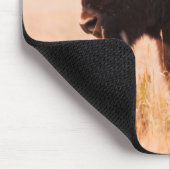 アメリカンバイソン(バイソンバイソン)Herd In Teton 2 マウスパッド (コーナー)