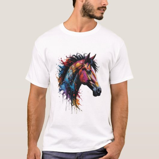アメリカンバシキールカーリーホースTシャツ Tシャツ (正面)