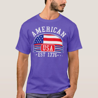 アメリカンバッジブルー Tシャツ