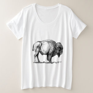 アメリカンバッファロービソン プラスサイズTシャツ