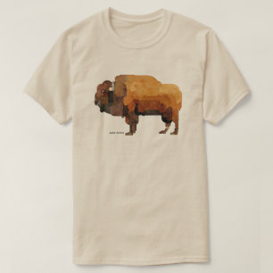 アメリカンバッファロー（バイソン）水彩Tシャツ Tシャツ
