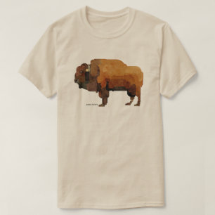 アメリカンバッファロー(バイソン)水彩Tシャツ Tシャツ