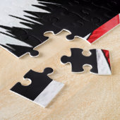 アメリカンバルドイーグルスケッチアンド国旗のパズル ジグソーパズル (側面)