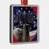 アメリカンバルドイーグル国旗のオーナメント メタルオーナメント (右)