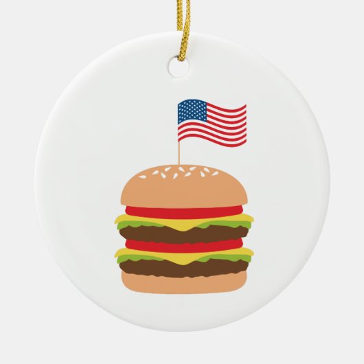 アメリカンバーガー セラミックオーナメント (正面)
