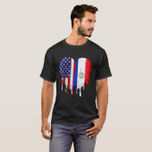 アメリカンパラグアイヒスパニック伝統月国旗H Tシャツ (正面フル)