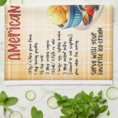 アメリカンパンケーキレシピ キッチンタオル (折り畳み)